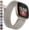 Oumida Armband für Fitbit Versa 3/4/Sense/Sense 2 - Damen/Herren, Edelstahl Metall Ersatzarmband mit Starker Magnet, Klein Polarstern