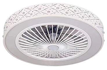 Luz de ventilador de techo Luz LED moderna simple Lámpara de ventilador invisible Velocidad ajustable, Iluminación de ventilador Lámpara de ventilador invisible Dormitorio, sala de estar, comedor,