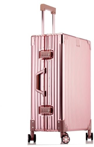 Handgepäck Koffer Koffer mit großem Fassungsvermögen, Aluminiumrahmen, Trolley-Koffer, Passwortbox, Boarding-Koffer, tragbarer Koffer, Metallkoffer Multifunktionaler Koffer ( Color : E , Size : 26in )