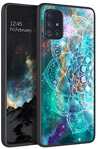 BENTOBEN für Samsung Galaxy A51 Hülle, Handyhülle Samsung Galaxy A51 Case Slim dünn Mandala Nebula Muster PC Schale mit TPU Bumper Kratzfest Schutzhülle Hülle für Samsung Galaxy A51
