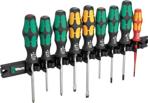 Wera 05051012001 9650 Tira magnética Juego de destornilladores Kraftform, 10 piezas