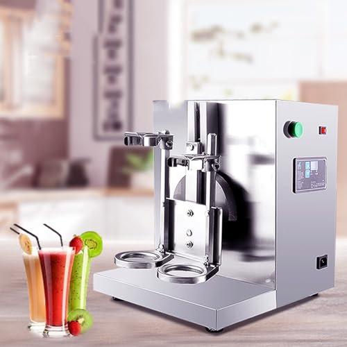 SCHYWL Máquina automática de coctelera de té con Leche Máquina agitadora de té con Leche eléctrica de Doble Cabezal de 360 ° Mezclador de Bebidas de 350 ml-700 ml para té de Burbujas Boba Jugo
