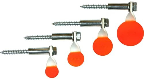 Galica Cibles Tournantes En Métal - Lot De 4 Cibles Airsoft, Carabine À Plomb, Orange - Cible Mobile Par Rotation Ou Balancement Pour Tir De Loisir