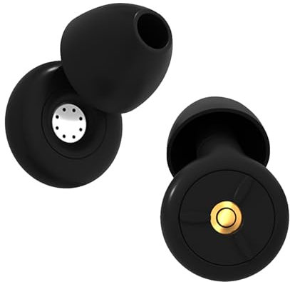 Ear Plugs for Sleeping Noise Cancelling Reusable Soft Silicone Earplugs for Concerts, Swimming, Motorcycle, Flight or Blocking Out snoring (S/M/L) Black
