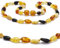 Bernsteinkette - Handgefertigte Bernstein Kette für Damen, Herren, Kleine & Erwachsene - Naturschmuck, Edelsteinketten Geschenkidee, Ostsee Schmuck, Glücksbringer (BUNT, 31 CM)