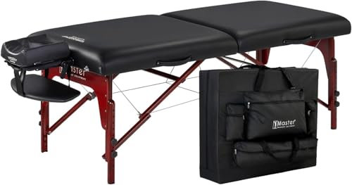 Master Massage Montclair Massageliege mit Tragetasche, 70 cm breit, 7,6 cm Memory-Schaum, Tragfähigkeit: 340 kg, Massageliege, Beauty-Bett, Spa-Tisch, Reiki-Shiatsu