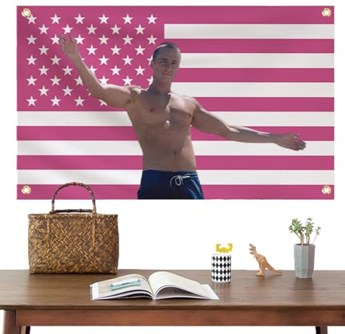 Rosa Amerika-Flagge Dekorative Spezialtapisserie Innen Außen | Garten Spezielle Dekoration Flaggen-Wandteppich Banner Für Studentenwohnheime, Wohnzimmer, Schlafzimmer, Gärten, Höfe