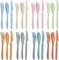 Zoyiancy 8 Stück Bestecksets, Besteck Set, Plastikbesteck Set Wiederverwendbar, Reise Messer und Gabel Set, Campingbesteck für Arbeitsgruppe Reise Picknick Camping