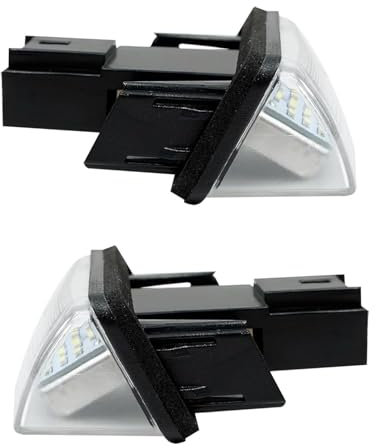 Knocery 2 Pièces Eclairages de Plaque Immatriculation, OEM 6340A3 6340.A3, Feux de laque Lampe de plaque d’immatriculation pour C3 C4 C5 206 207 307 308 406 407 Partner Berlingo