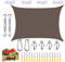 Tenda parasole rettangolare da 2 m x 4 m, con kit di fissaggio, per giardino, prato, piscina, spiaggia, blocco UV