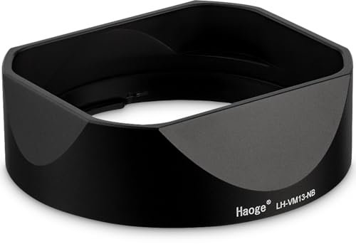 Haoge Quadratische Metall-Objektivbajonettblende für Voigtlander 35 mm F2 35 mm F1.5 28 mm F2.0 Typ I & II Ultron Aspherical Vintage Line Leica VM Mount Objektiv LH-VM13P-NB Ersatz LH-12 LH-4N