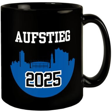 Hamburg Skyline Aufstieg 2025 Tasse für Fußballfans Mit Comeback Spruch - ideales Liga-Rückkehrer geschenk