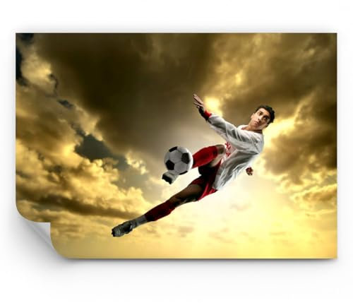 ARTTOR Fototapete Standard - Ball Junge Fußball Training - 100x70 cm - Fototapeten Tapeten Moderne Wand Dekoration XXL Wandtapete Motivtapeten Bildtapete Schlafzimmer Wohnzimmer - WF1AA100x70-2106