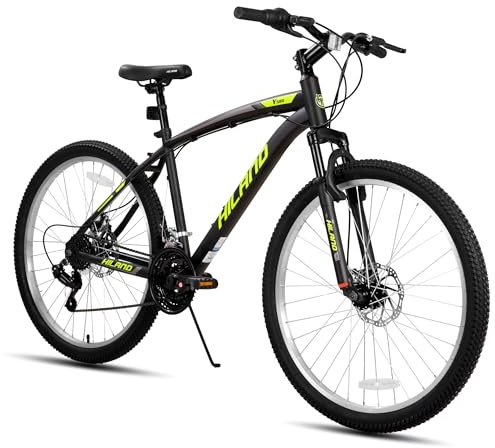 HILAND Ridge 26/27.5 Inch Mountain Bike, 18 Speed MTB for Men and Women, Disc Brakes, Adult Mountain Bicycle with Suspension Fork