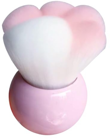 CALLARON Pinceau à Blush Usage Quotidien et Professionnel Forme Patte de Chat Créatif Lavable et Réutilisable en Plastique et Fibres Artificielles pour Femme