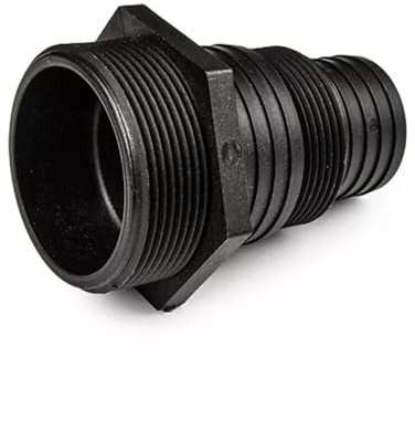 Universal Stufenschlauchtülle, AG 2 Zoll / 38mm, 51mm Schlauch, AG 1 1/2 Zoll, Kunststoff