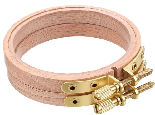 Josojoou 2 Stück Stickrahmen Holz Runder Kreuzstichrahmen Einstellbar Kreuzstich Ring Kreuzstich Stickrahmen Set Kleiner Rund Embroidery Hoop Für Diy Kreuzstich Stickerei Kunsthandwerk Nähen Deko