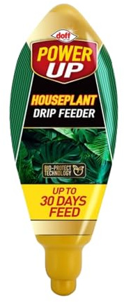Doff Power Up Houseplant Drip Feeder | Ready-to-Use Liquid Plant Food | Bio-Protect Technology | Feeds Indoor Plants for Up to 30 Days | Easy Slow Release Fertiliser | Healthy Green Growth
