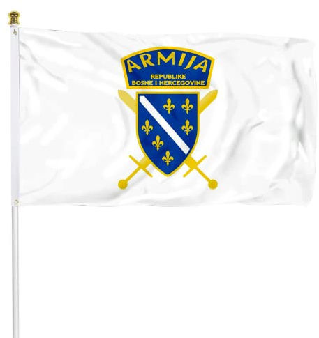 Armee Der Republik Bosnien Und Herzegowina Banner Flagge Friedensflagge Lustige Pride Fahnen Lichtbeständige Für Balkon Drinnen Terrasse 3X5 Ft