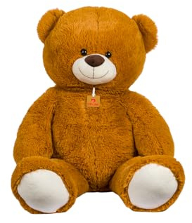 Orso Peluche Gigante 100 cm - Peluche Giganti - Orsacchiotto gigante - Orsetto di Peluche - Regali Bambini, Ragazza, Fidanzata Peluche Grande Morbido Orsetto Pupazzo qualità (MARRONE 100 CM)