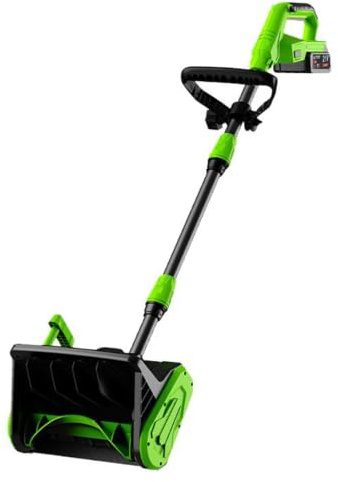 FRANREADER Pala da Neve elettrica 21 V, 36 cm, 2 batterie Incluse