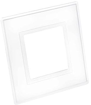 Dencon 2 x Single light switch finger plates. Clear Plastic.