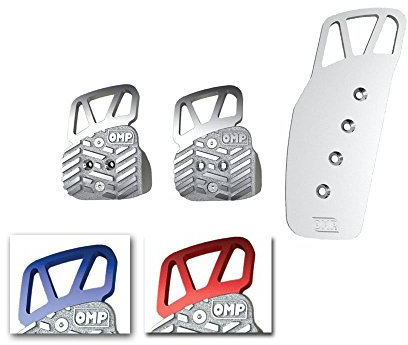 Omp OMPOA/1069/R 3 Pedale im September eloxiertes Aluminium Red