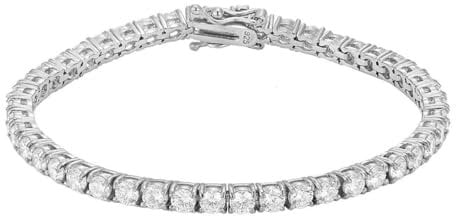 Gold Gala Tennis Armband 925 Sterling Silber mit Weißen Zirkonia für Herren und Damen (20.5)