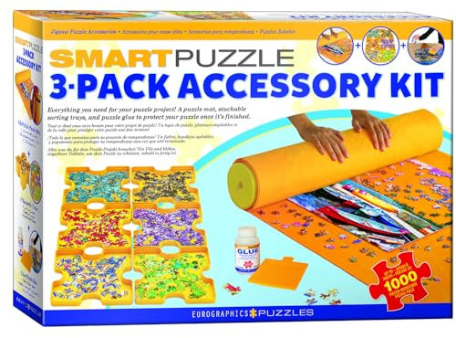 EuroGraphics Smart Puzzle 3 Pack Accessory Kit - Cardboard, Assembly & Disassembly, Modern, Photographic, 3 Sets, 6 Items, 1 Piece, 3 Count, 13 Years & Up