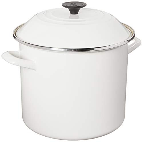 Le Creuset N5100-2416 Olla de acero al carbono, color blanco