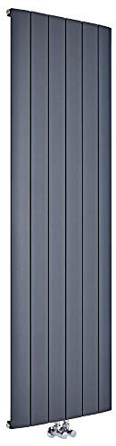 Milano Skye Anthracite Vertical Single Flat Panel Aluminium Radiator - 1800mm x 565mm