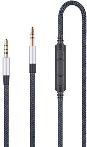 Audio Replacement Cable Compatible with B&O Play by Bang & Olufsen Beoplay H6, H7, H8, H9, H2 Headphones and Compatible with Samsung Galaxy Huawei Android with in-Line Mic Remote Volume Control