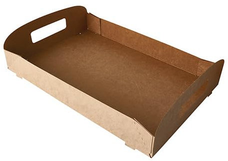 Papstar Pure - Bandejas de cartón (4,5 x 45,7 x 30,7 cm), color marrón