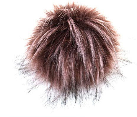 Unbekannt Fell Pompon mit Druckknopf 104 Berry