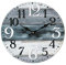 Rebecca Mobili Reloj De Pared, Reloj Redondo para Amueblar, Blanco Gris Azul, Madera MDF, Estilo Vintage, para Muebles De Cocina Sala De Estar - Medidas Ø 33.8 cm x Fon 4 cm - Art. RE6462