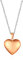 JewelryWe Schmuck Edelstahl Foto Medaillon zum Öffnen Herzanhänger Photo Bilder Amulett Poliert Halskette Kette mit Herz Anhänger für Damen Mädchen, Rosegold