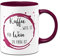 Tassenbrennerei Tasse mit Spruch Kaffee weil es für Wein zu früh ist - Kaffeetasse lustig - Geschenk für Weinliebhaber - Spülmaschinenfest (Violett)