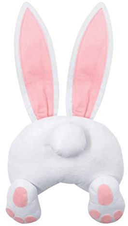 SOLUSTRE Ostern Türkranz Hase Osterkranz Hasenarsch Kaninchen Osterhasen Figuren Frühlingskranz Künstlicher Kranz Türschild Wandkranz für Haustür Deko Frühling Dekoration Wohnzimmer Wanddeko