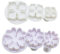 6 Pcs Fondant Cookie Cutter Cupcake Decorating Fondant Mould Flower Cake Decorating Tools for Wedding Birthday Baby Shower Party Cake Decoration Christmas Cookie Cutter Set(Whtie,Pink)