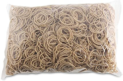 OFFICE PRODUCTS Gummibander Durchmesser: 30mm Farbe: Natürliche/Beige/Gewicht: 1000g - 1 kg/Haushaltsgummi Gummiringe Gummi/Kautschuk 60% / Gummis für Zuhause Büro Schule