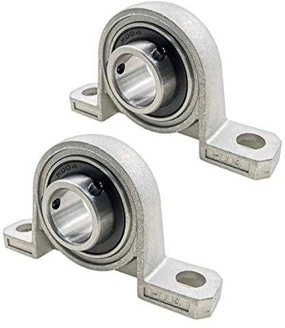 JZK 2x Stehlager 20 mm, kugelgelagerter Innenlagerblock, Lager mit Stehlagereinsatz, Kugellagergehäuse, Kugellagerblock
