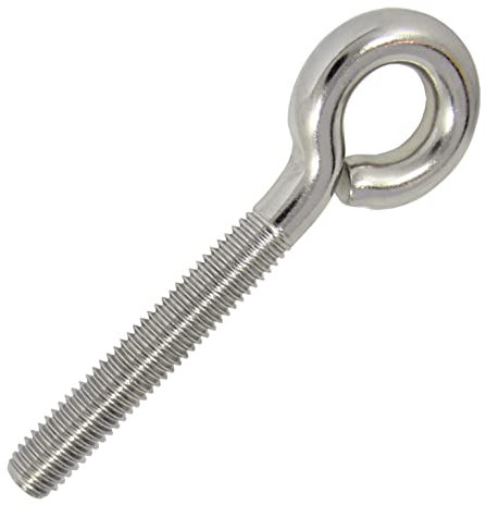 DIOS24 10 Stück Ösenschraube mit metrischem Gewinde M5-30 mm aus Edelstahl A2 - Ringschraube Augenschraube Ösengewinde Augbolzen I