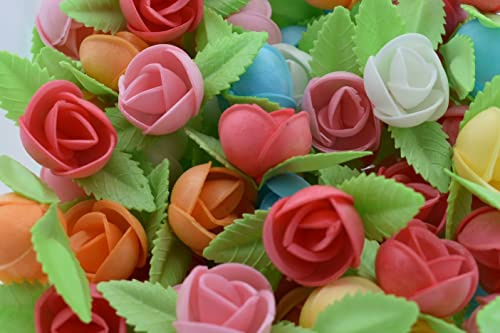 Flores de Oblea Papel Comestible - Flores comestibles para Tartas (Flor Oblea Más Hojas)