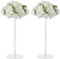 Nuptio Acryl Vase Hochzeit Tafelaufsätze - 2 Stück 60cm Hoch Tischblumenständer Blumen Vasen für Geburtstagsfeier Hochzeiten Dekorationen - Elegante Geometrische Spalte Tafelaufsatz Steht Halter