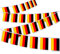 Deutschland-Wimpelkette, 100 cm, Deutschland-Wimpelkette, Dekoration für den Innen- und Außenbereich, Terrasse, Hof, Dekoration, 30 Stück