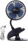 Dreambaby Pram Fan - USB, Tripod Clip on Fan, Stroller Fan for Babies, Handheld Fan, Desk Fan, Portable Fan. Deluxe Caged USB Fan. Cooling Fan for Stroller, Car Seat, Cot, Desk, Gym (Navy)