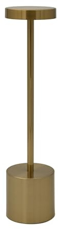 Luxus - Tischlampe Touch Emilie - Gold - H34 x Ø8 - Terrassenlampe - Schreibtischlampe - LED - Wiederaufladbar - Dimmbar - Tischlampe für innen und außen