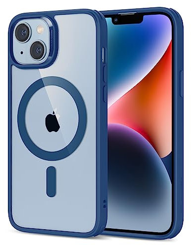 ESR für iPhone 14 Hülle/iPhone 13 Hülle, Kompatibel mit MagSafe, Classic Hybrid Magnet Handyhülle iPhone 14/13 Case Militärnorm Sturzschutz Kratzfeste Rückseite, Klares Blau