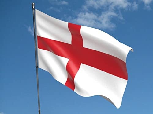 Strength & Honour England 8 x 5FT (240x150Cm) Flag St George's Cross Red White English National Flag Polyester Fabric Brass Eyelets for FIFA Football World Cup Rugby Supporter