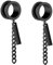 Aotiwe 2 Stück ear piercing set, tunnel klein Rund mit Kette und rechteckigem Anhänger, Schwarz 1 inch 25mm Edelstahl Ohrringe für Damen